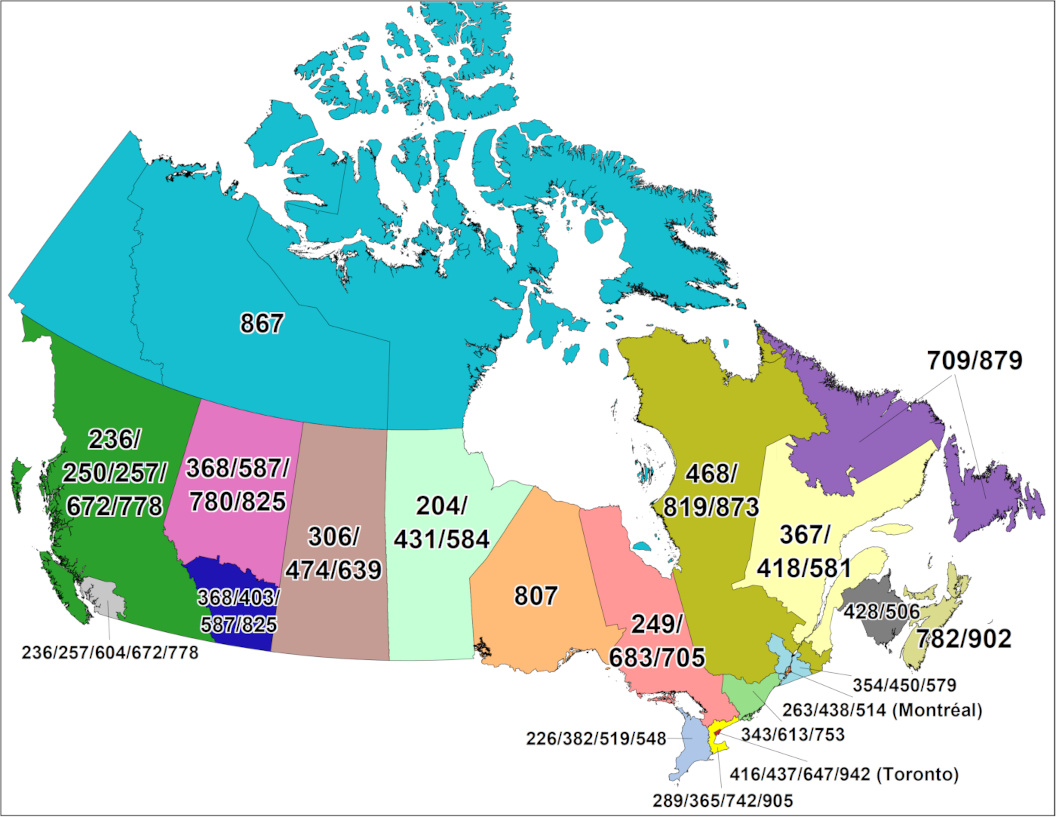 Canadian Area Codes